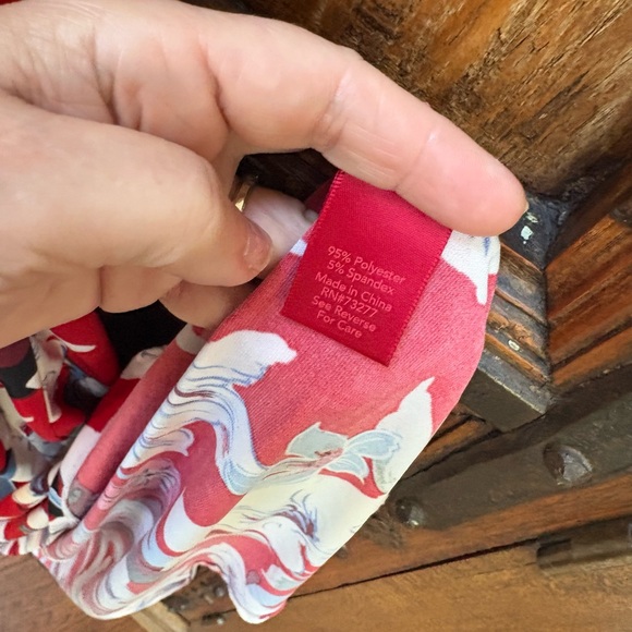 Jennifer Lopez Red and Blue Floral Maxi Dress - Picture 6 of 7